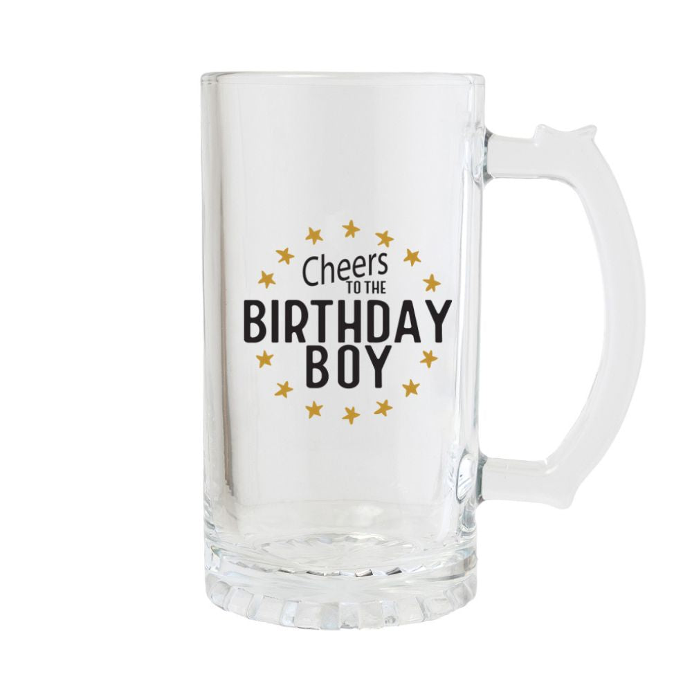 Celebrations Beer Glass - Birthday Boy - Funky Gifts NZ
