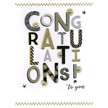 Deluxe Large Greeting Card - Congratulations - Funky Gifts NZ