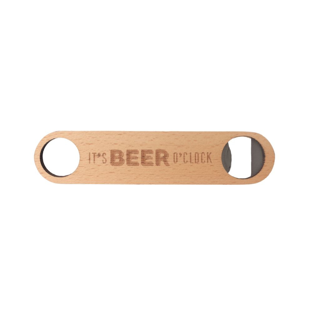 Father's Day Wooden Bottle Opener - Beer O'Clock
