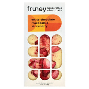 Fruney White Chocolate, Macadamia & Strawberries 75g - Funky Gifts NZ