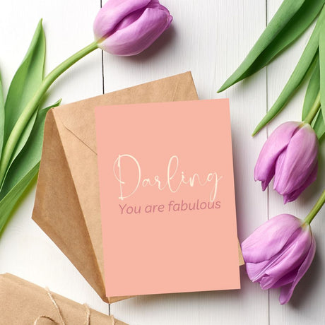 Greeting Card - Darling Fabulous - Funky Gifts NZ