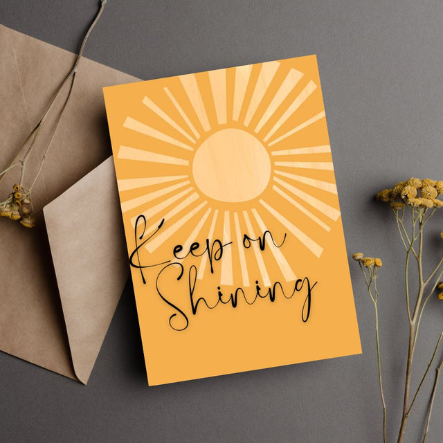 Greeting Card - Keep Shining - Funky Gifts NZ