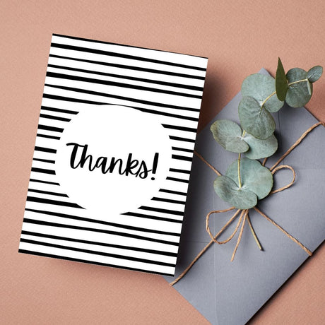 Greeting Card - Thanks Stripe - Funky Gifts NZ