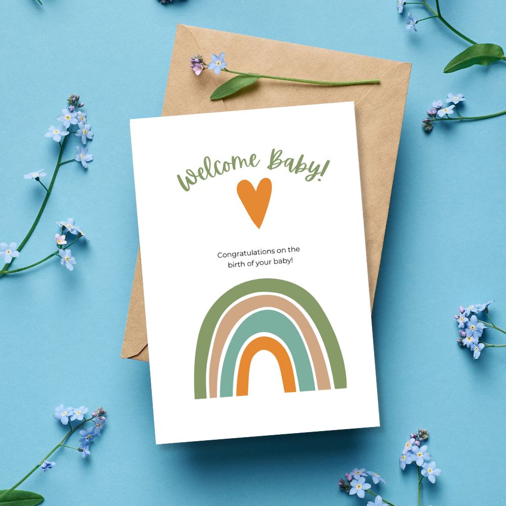 Greeting Card - Welcome Baby - Funky Gifts NZ