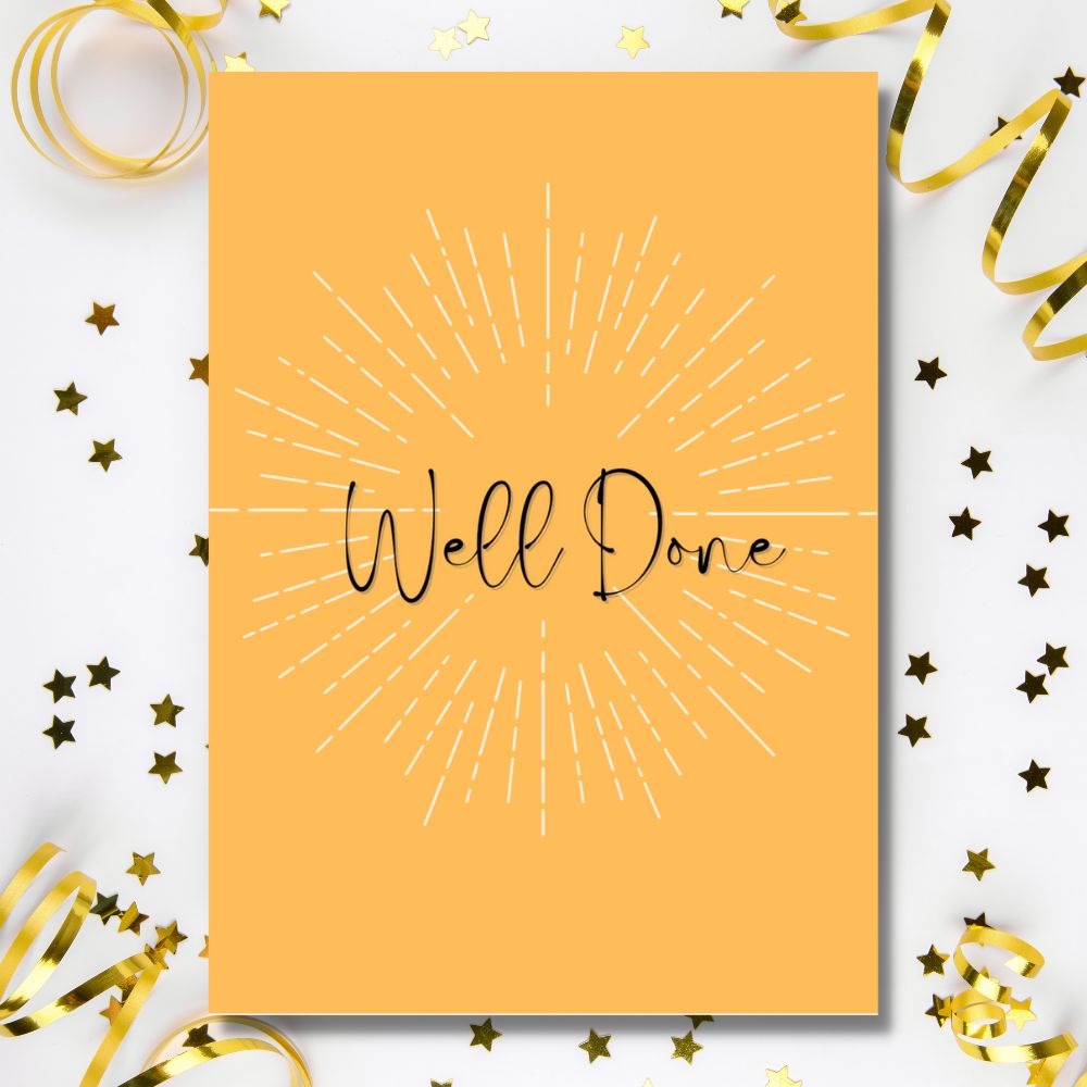 Greeting Card - Well Done - Funky Gifts NZ