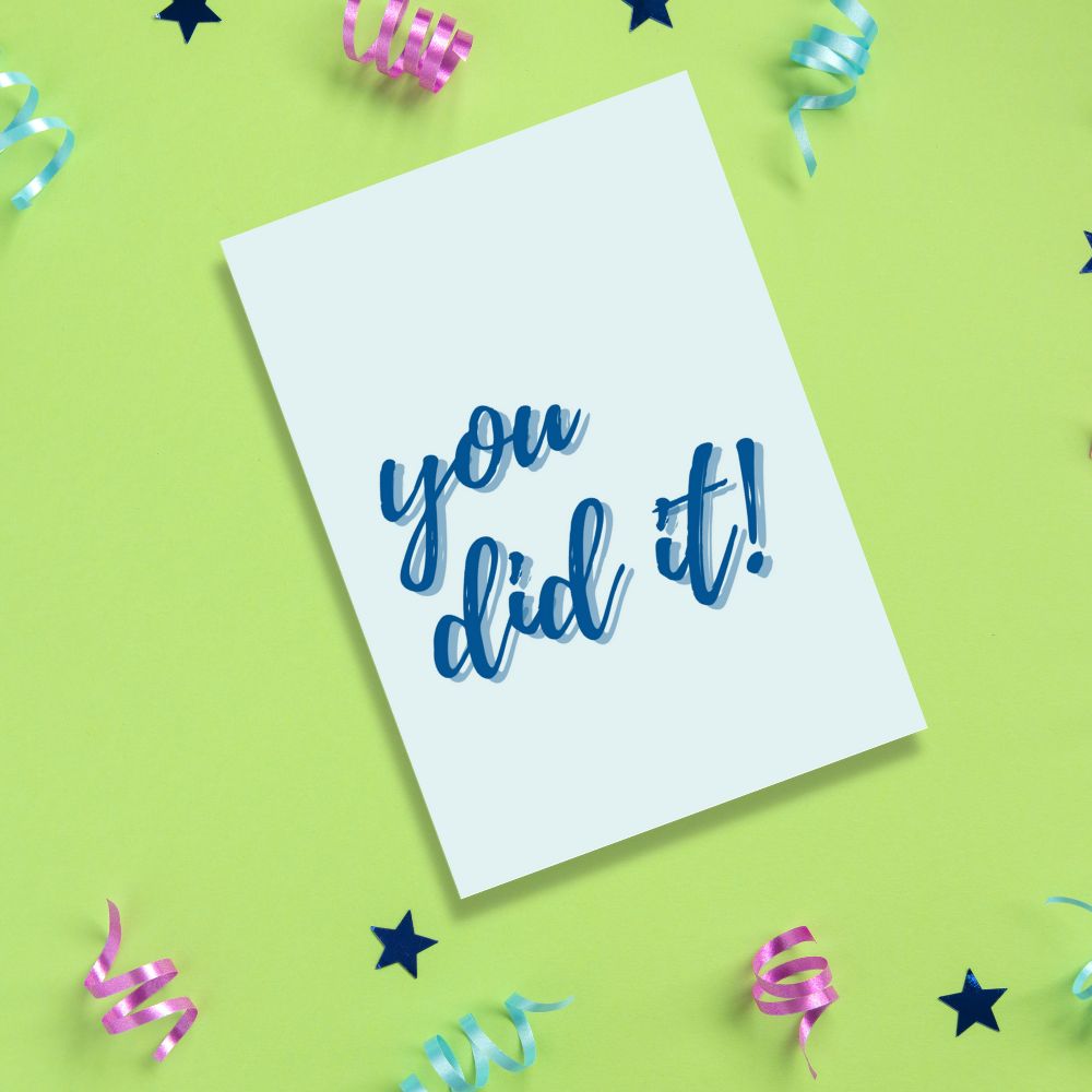 Greeting Card - You Did It - Funky Gifts NZ