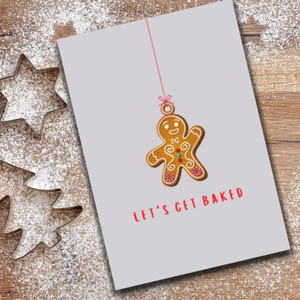 Christmas Greeting Card - Let's Get Baked - Funky Gifts NZ