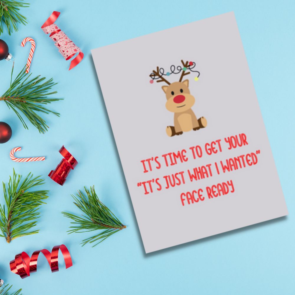 Christmas Greeting Card - Face Ready - Funky Gifts NZ