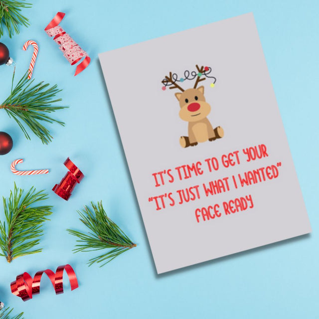 Christmas Greeting Card - Face Ready - Funky Gifts NZ