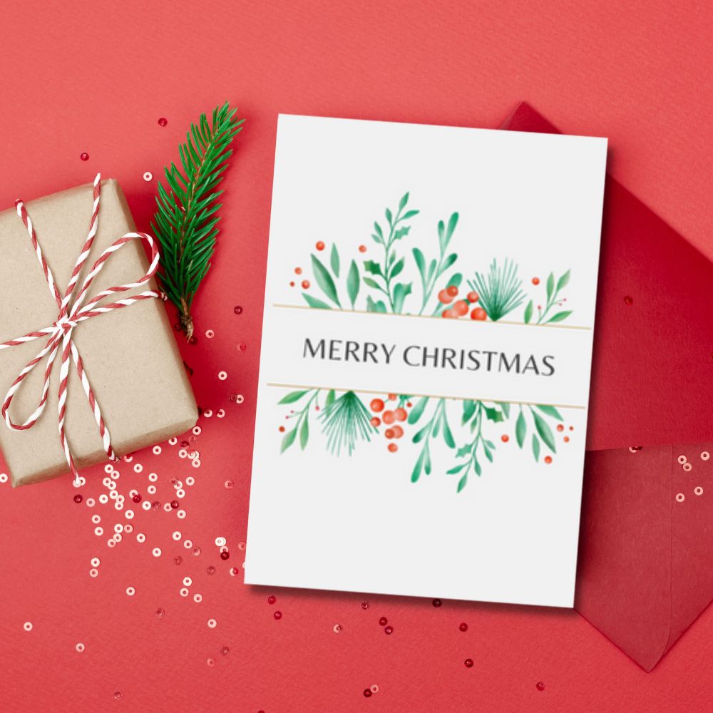 Christmas Greeting Card - Merry Christmas Classic - Funky Gifts NZ