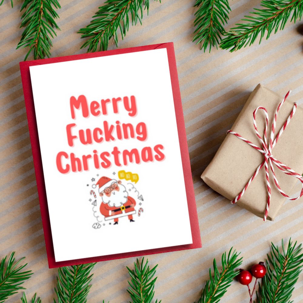 Christmas Greeting Card - Merry F*cking Christmas - Funky Gifts NZ