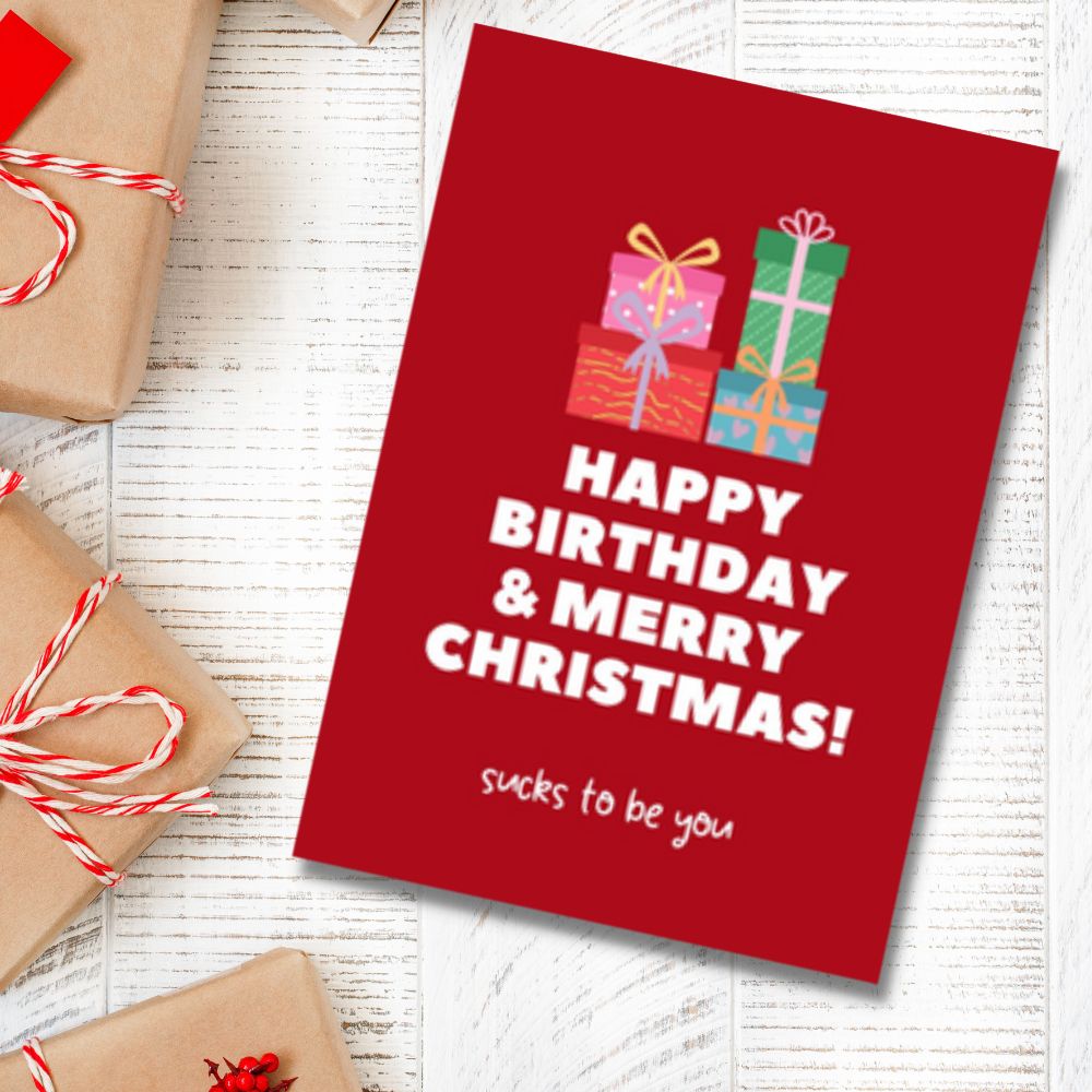 Christmas Greeting Card - Sucks To Be You - Funky Gifts NZ