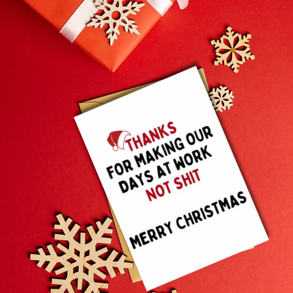 Christmas Greeting Card - Not Shit - Funky Gifts NZ