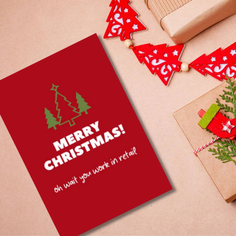 Christmas Greeting Card - Work Retail - Funky Gifts NZ