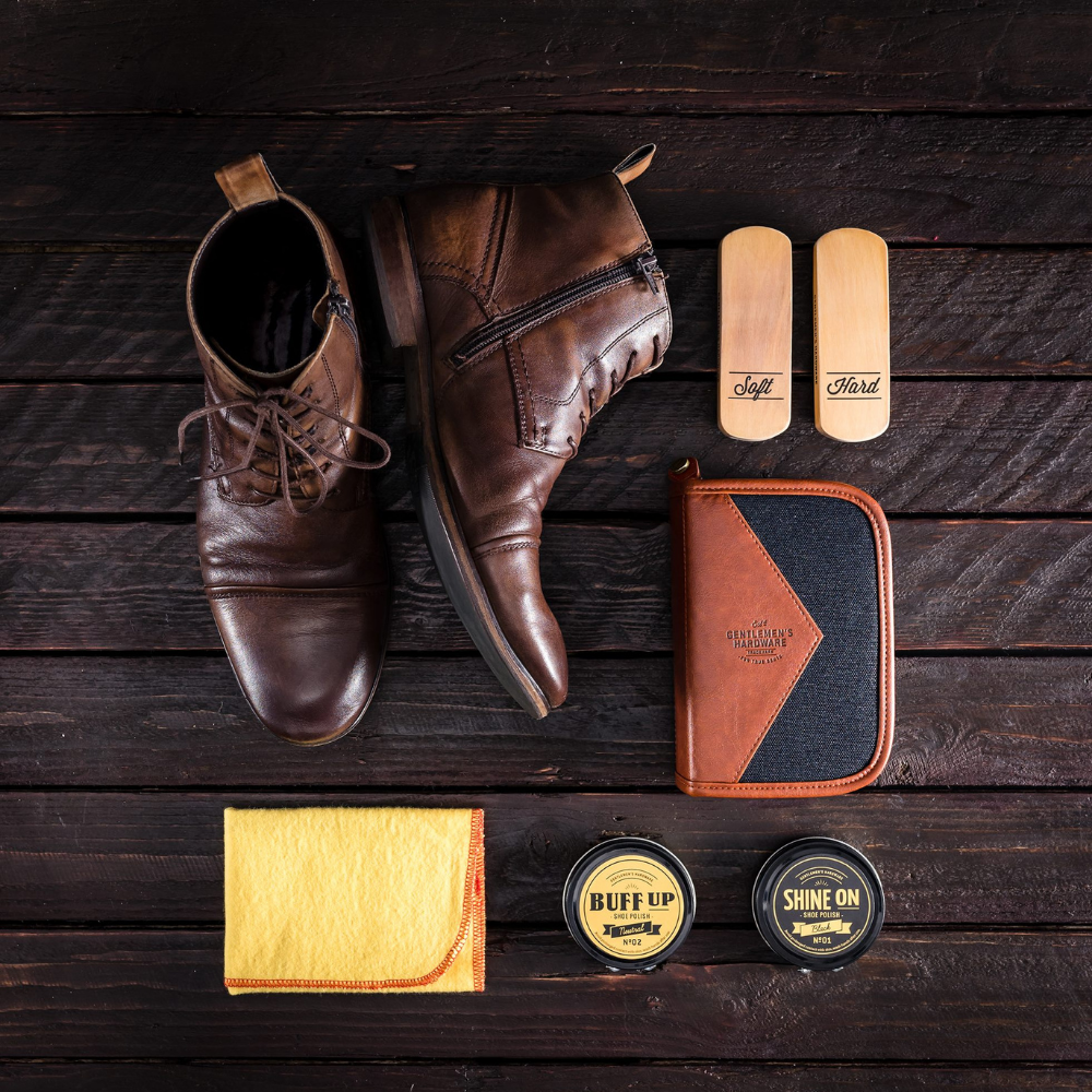 Leather shoe 2025 polish kit