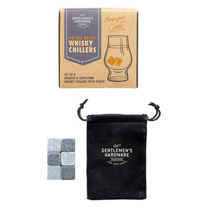 Granite & Soapstone Whiskey Chillers with Pouch - Funky Gifts NZ