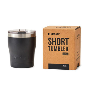 Huski Short Tumbler 2.0 - Black - Funky Gifts NZ
