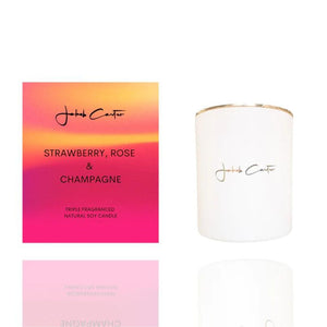 Jakob Carter 300ml Candle - Strawberry Rose & Champagne - Funky Gifts NZ