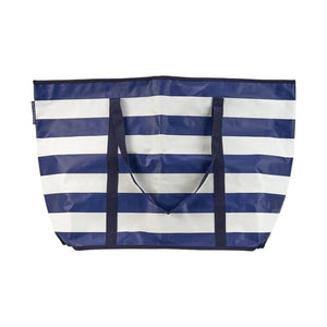 Jumbo Beach Bag - Navy Stripe - Funky Gifts NZ