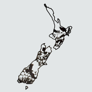 Kiwiana Native Bird NZ Map - Funky Gifts NZ