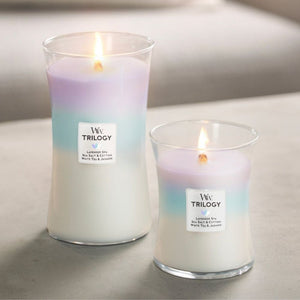 Large WoodWick Scented Soy Candle - Calming Retreat Trilogy - Funky Gifts NZ