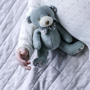 Lily & George Barney Knitted Mini Bear - Funky Gifts NZ