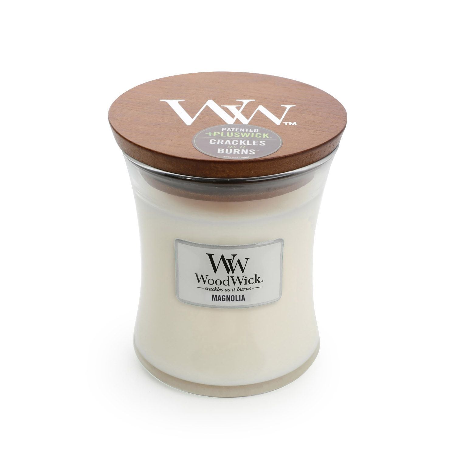 Medium WoodWick Scented Soy Candle - Magnolia - Funky Gifts NZ