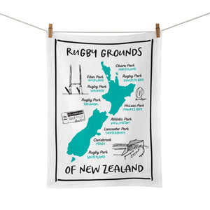 Moana Road - Rugby Grounds Tea Towel - Funky Gifts NZ