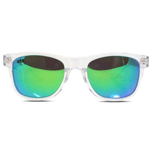 Moana Road Sunglasses - Plastic Fantastic Clear with Blue Reflect #3280 - Funky Gifts NZ