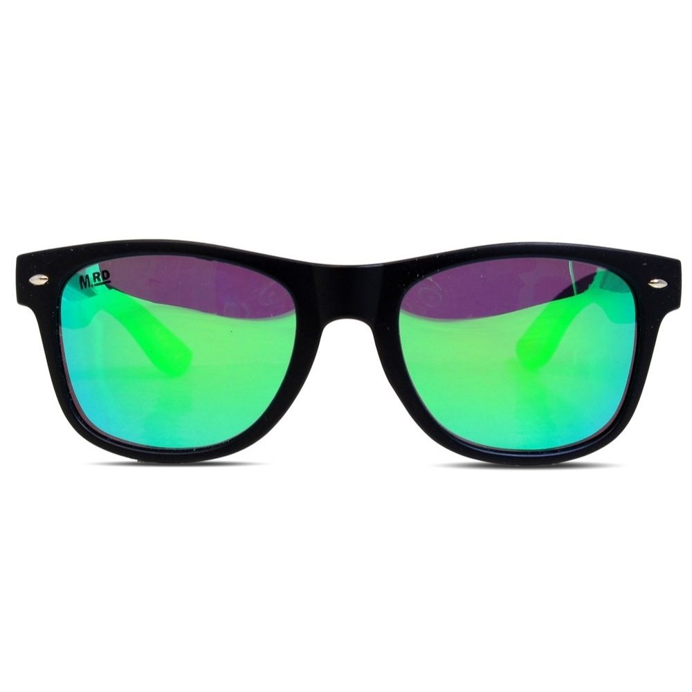 Moana Road Sunglasses 50/50s - Dark Wood with Green Reflective Lens #3000
