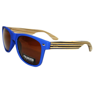 Moana Road Sunglasses 50/50 - Blue w. Stripes #455 - Funky Gifts NZ