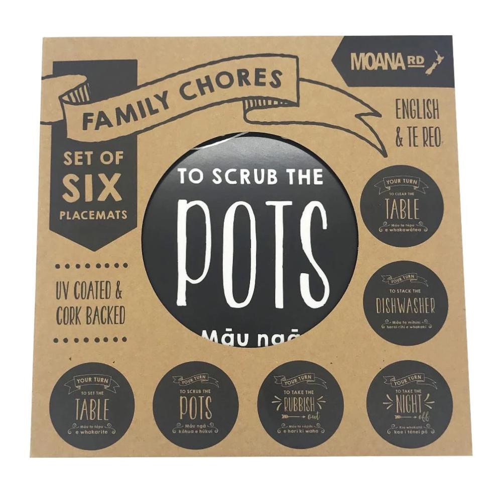 Family Chores Placemats - Set of 6 - Funky Gifts NZ