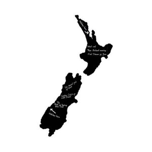 NZ Map Blackboard - Large Kiwiana Chalkboard