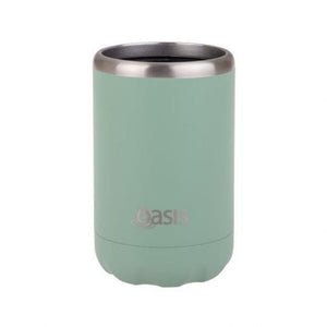 Oasis Stainless Steel Can Cooler - Sage Green