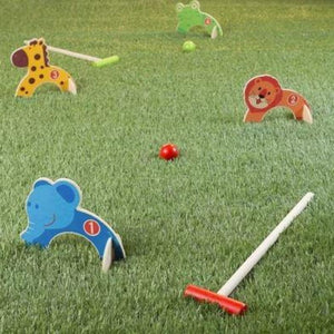 Wooden Outdoor Game Animal Kids Croquet - Funky Gifts NZ