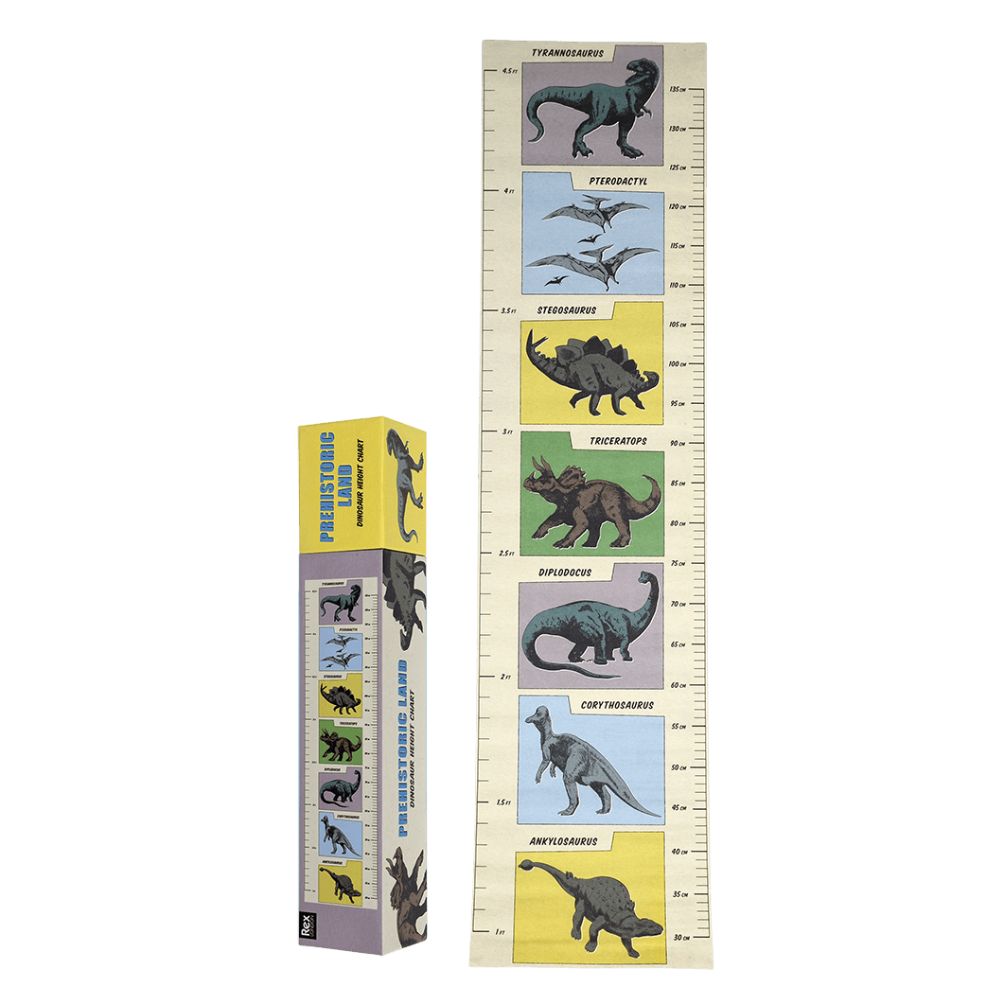 Prehistoric Height Chart - Funky Gifts NZ