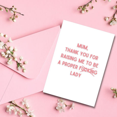 Greeting Card - Proper Lady - Funky Gifts NZ