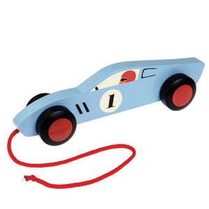 Retro Wooden Racer Pull Toy - Funky Gifts NZ