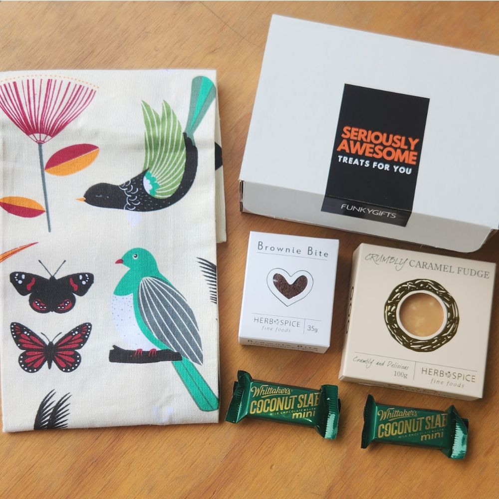 Seriously Awesome Kiwiana & Treats Mini Gift Box - Funky Gifts NZ