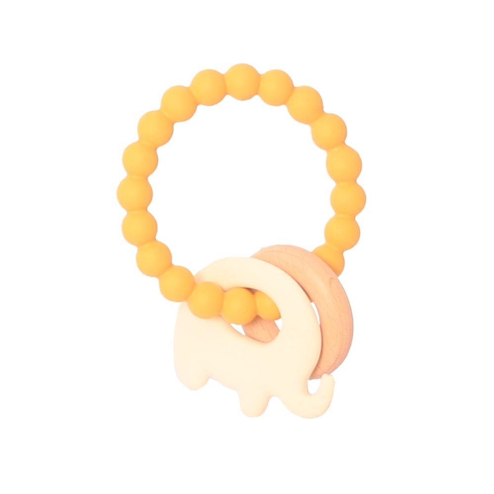 Splosh Silicone Baby Teether Elephant Mustard - Funky Gifts NZ