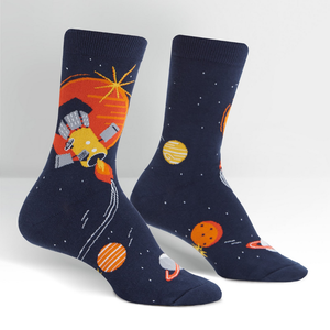 Sock It To Me - Women's Crew Socks - Fly Me To The Sun - Funky Gifts NZ