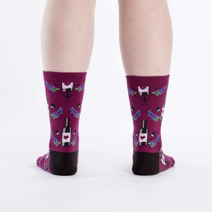 Sock It To Me - Women's Crew Socks - Wine - Funky Gifts NZ