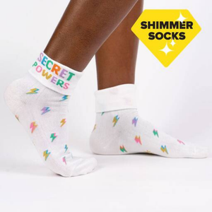 Sock It To Me Socks - Women's Turn Cuff Crew - Secret Powers