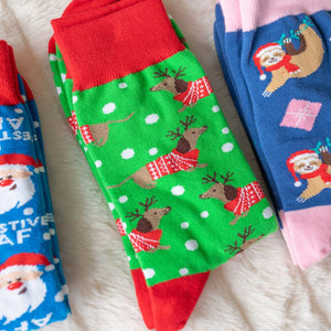 Splosh Christmas Socks - Dachshund - Funky Gifts NZ