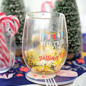 Splosh Christmas Stemless Glass - Getting Lit - Funky Gifts NZ