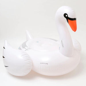 SunnyLife The Resort Original Luxe Ride-On Float Swan - Funky Gifts NZ