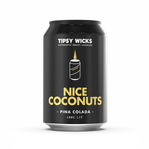 Tipsy Wicks Can Candle - Nice Coconuts - Funky Gifts NZ