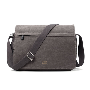 Troop Classic Messenger Bag (Front Flap) - Charcoal TRP0240 - Funky Gifts NZ