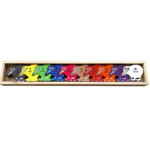 Wooden Kiwi Puzzle - Learn Te Reo Numbers and Colours - Funky Gifts NZ