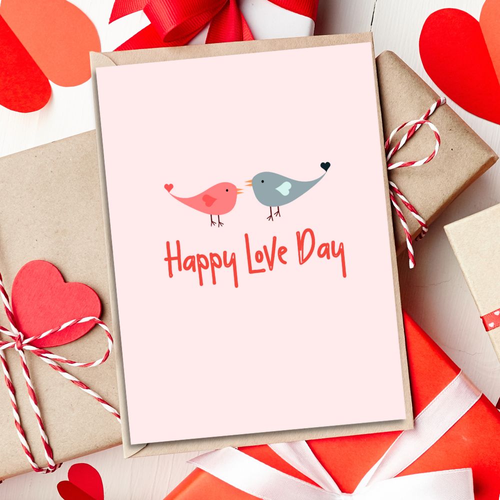 Valentine's Day Greeting Card - Happy Love Day - Funky Gifts NZ